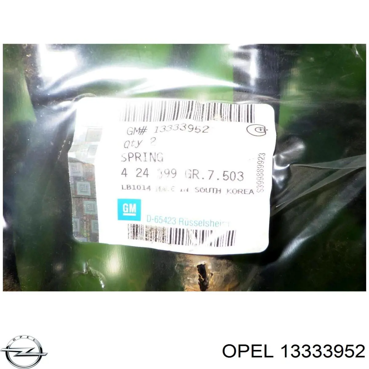 13333952 Opel muelle de suspensión eje trasero