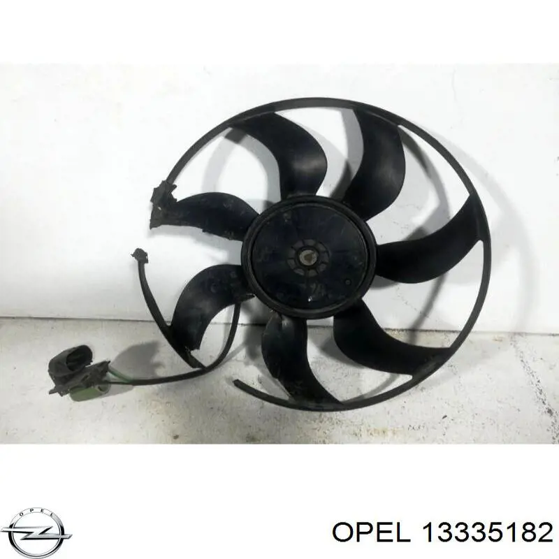 13335182 Opel ventilador (rodete +motor refrigeración del motor con electromotor completo)