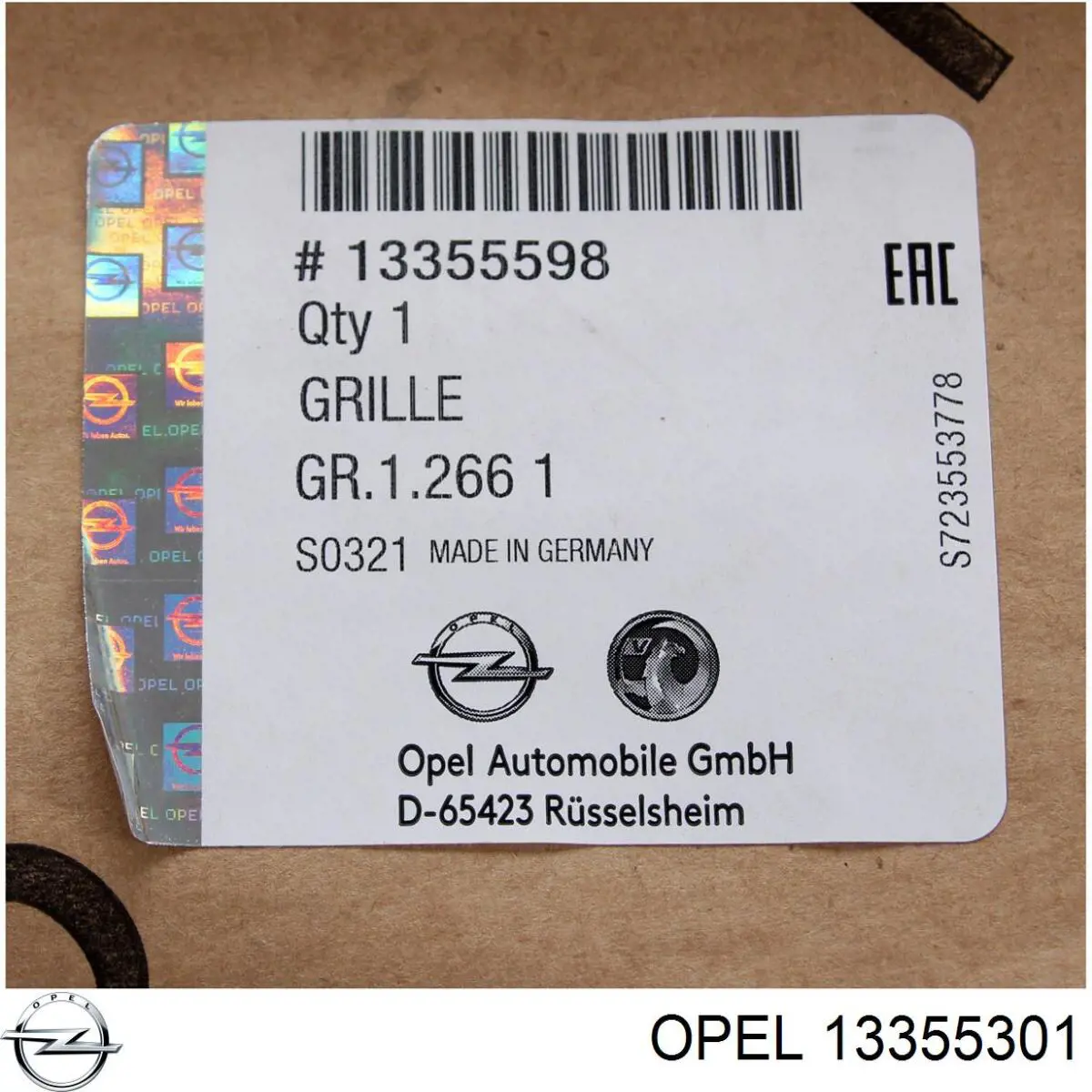 Comprar 13355301 Peugeot/Citroen Moldura de rejilla del radiador