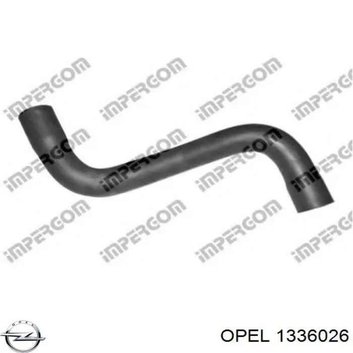 1336026 Opel manguera refrigerante para radiador inferiora