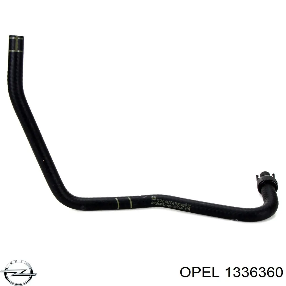 1336360 Opel tubería de radiador, tuberia flexible calefacción, superior