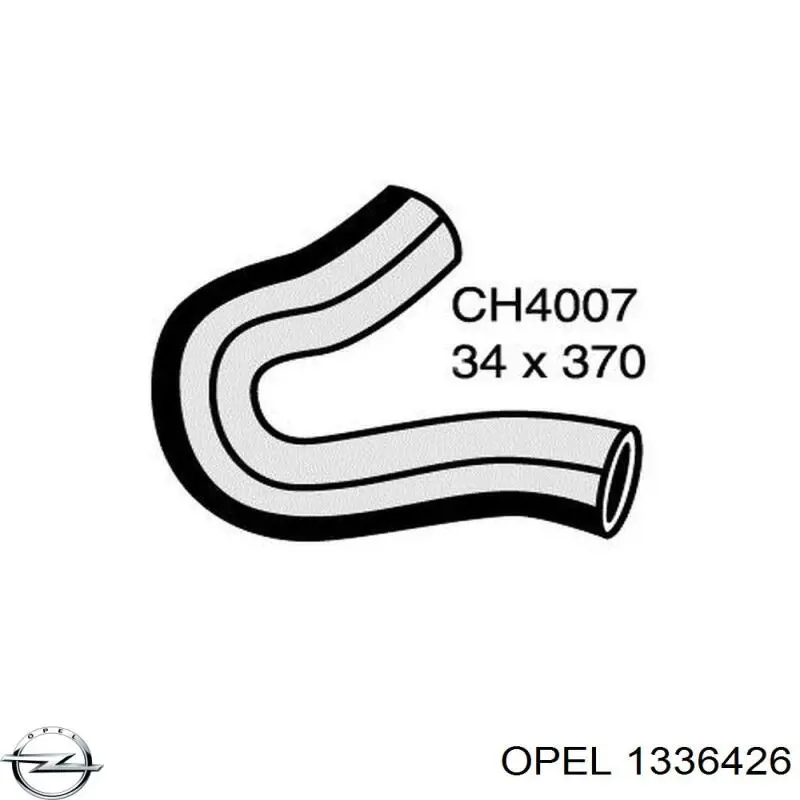 1336426 Opel tubería de radiador arriba
