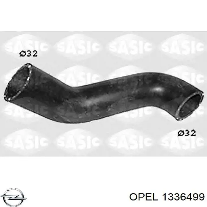 1336499 Opel tubería de radiador arriba