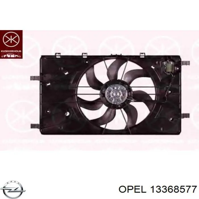 13368577 Opel ventilador (rodete +motor refrigeración del motor con electromotor completo)