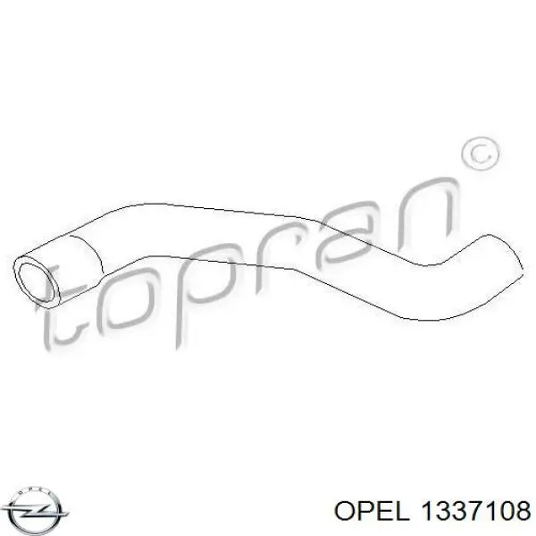 1337108 Opel manguera refrigerante para radiador inferiora