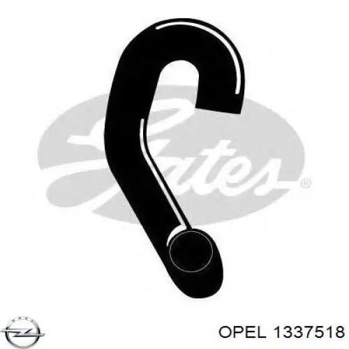 1337518 Opel tubería de radiador arriba