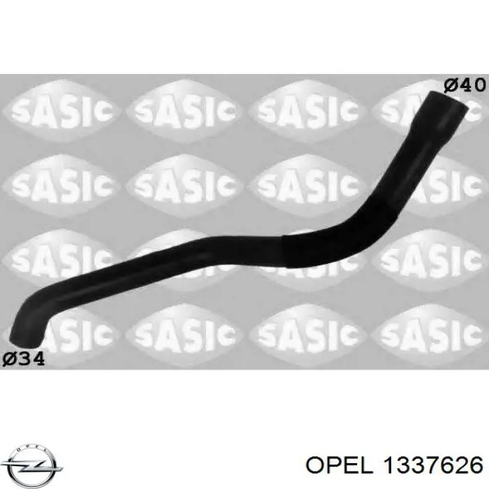 Comprar 1337626 Opel Manguera inferior del radiador