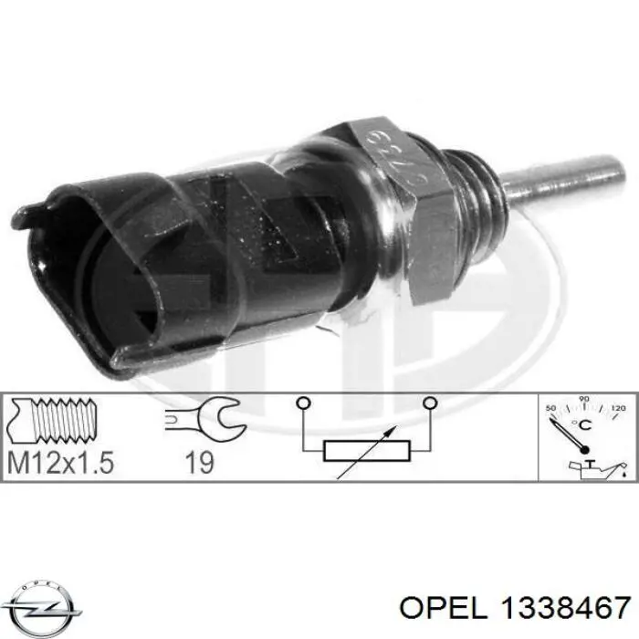 Sensor de temperatura 1338467 Opel