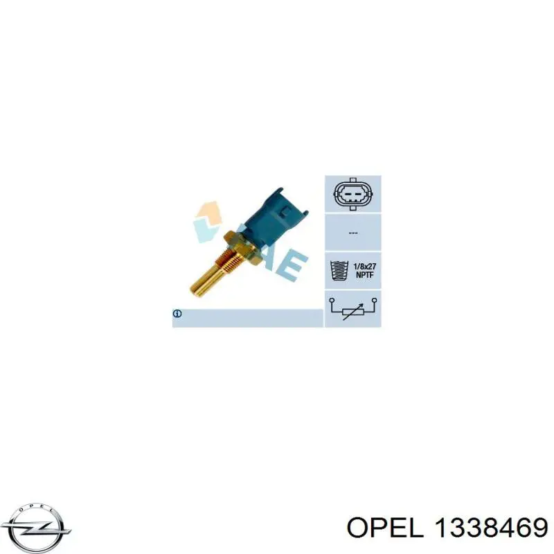 1338469 Opel sensor de temperatura