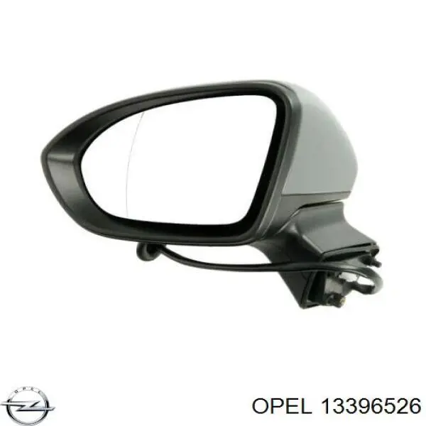 13396526 Opel cristal de espejo retrovisor exterior izquierdo