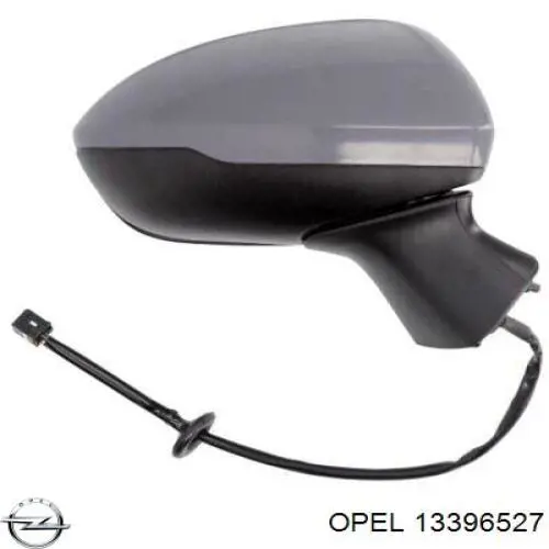 13396527 Opel Cristal de espejo retrovisor derecho