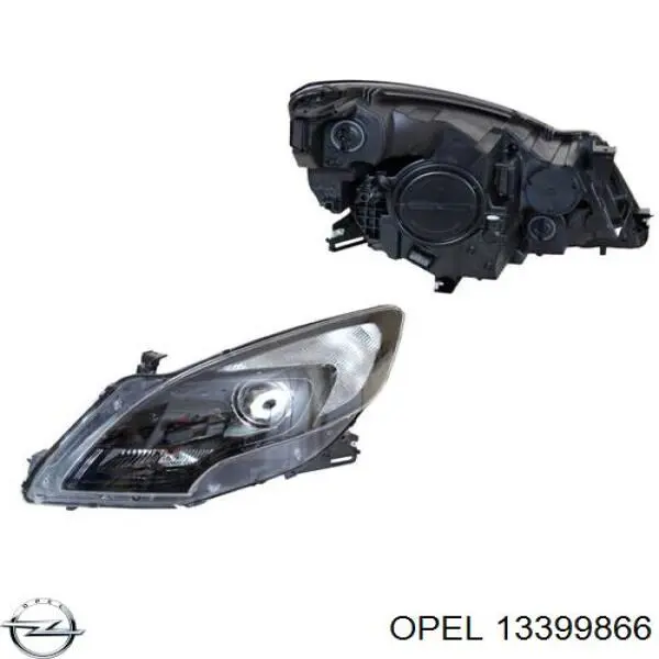 13399866 Opel faro izquierdo