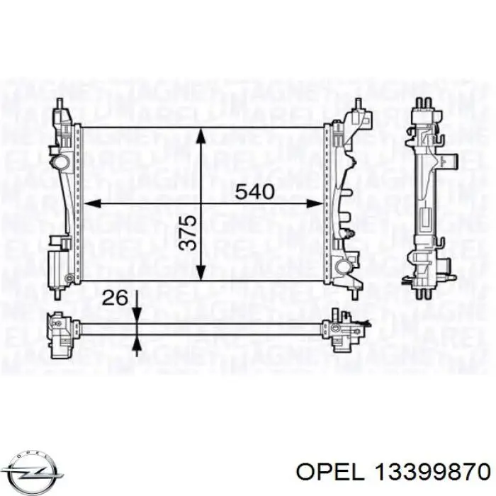 Comprar 13399870 Opel Radiador de auto