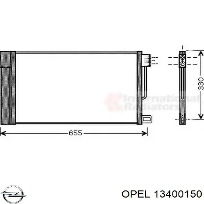 13400150 Opel condensador aire acondicionado