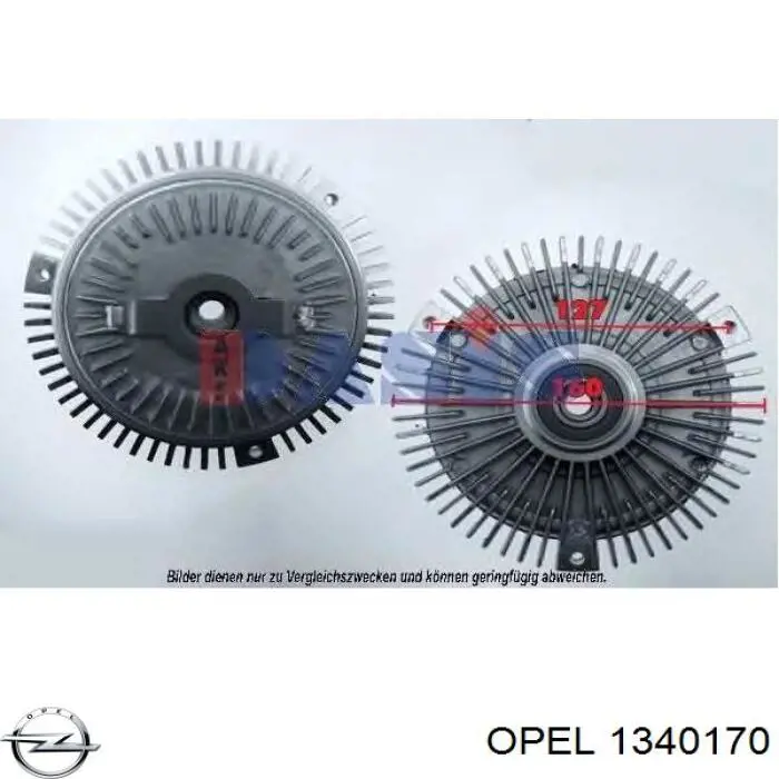 1340170 Opel embrague, ventilador del radiador