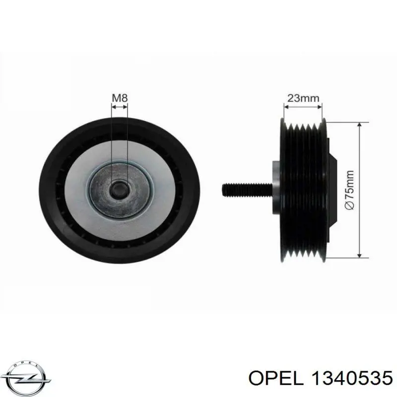 Polea inversión/guía, correa auxiliar servicios Opel 1340535 precio, desde 14,42 EUR