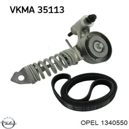 1340550 Opel tensor de correa, correa poli v