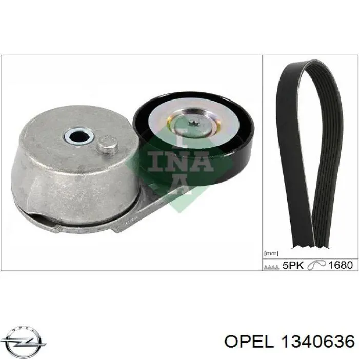 Correa de transmisión trapezoidal Opel 1340636 precio, desde 18,46 EUR