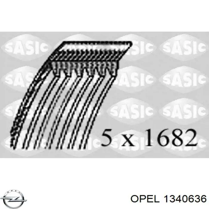 Comprar 1340636 Opel Correa trapezoidal