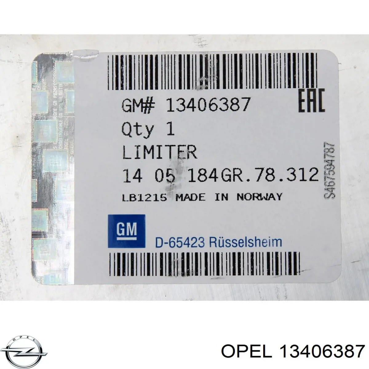 13406387 Opel Refuerzo de parachoques trasero