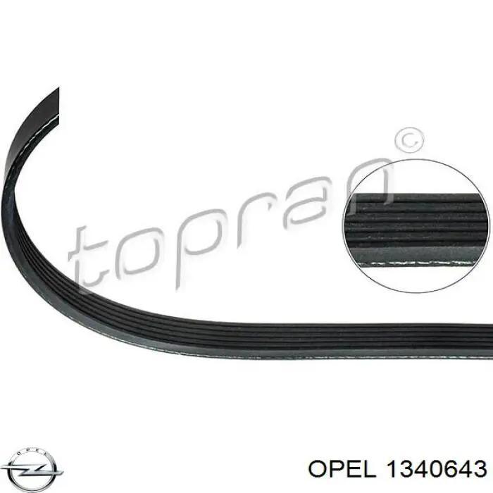 1340643 Opel correa trapezoidal
