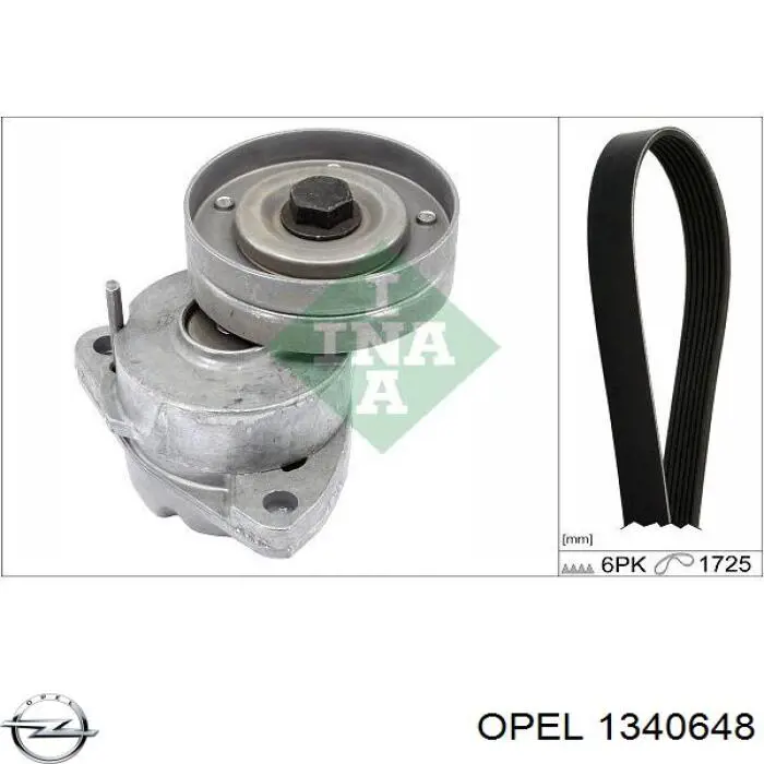 1340648 Opel correa trapezoidal