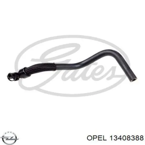 13408388 Opel tubería de radiador, tuberia flexible calefacción, superior