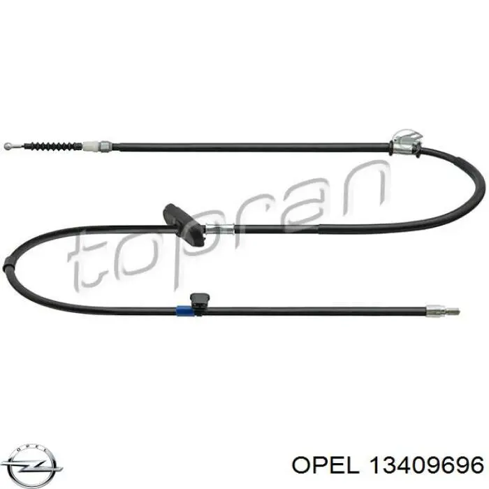 13409696 Opel cable de freno de mano trasero izquierdo