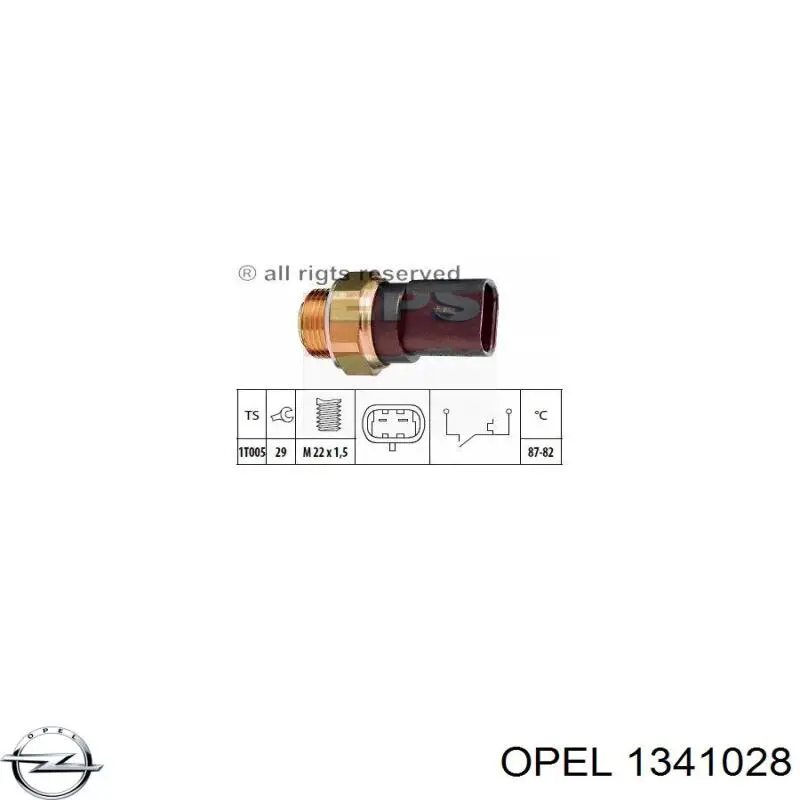 Comprar 1341028 Opel Sensor de temperatura del refrigerante, salpicadero
