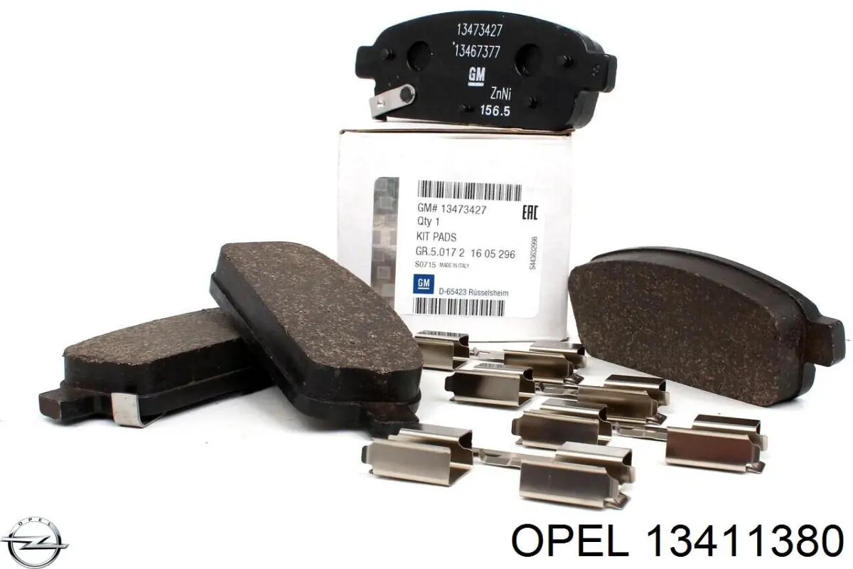 13411380 Opel pastillas de freno traseras