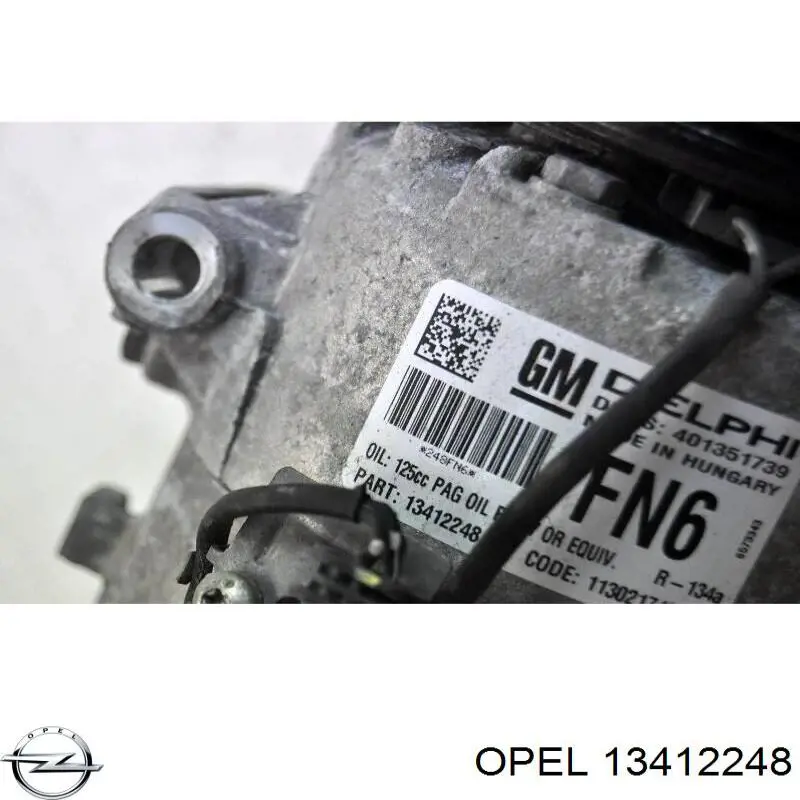 Acoplamiento magnético, compresor del aire acondicionado  13412248 Opel