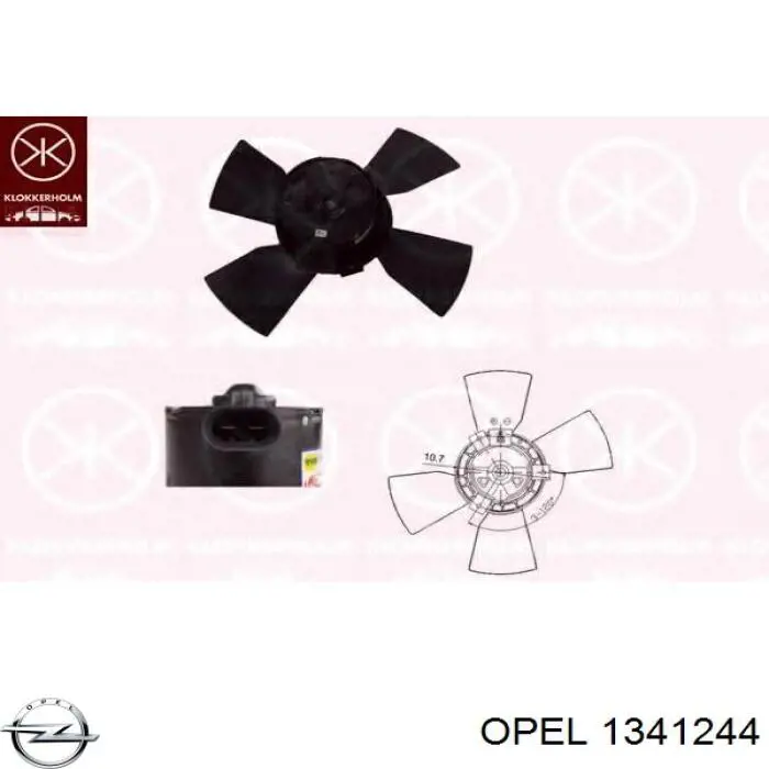 1341244 Opel ventilador del motor