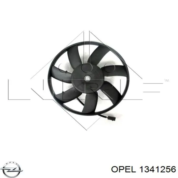 1341256 Opel ventilador (rodete +motor refrigeración del motor con electromotor derecho)