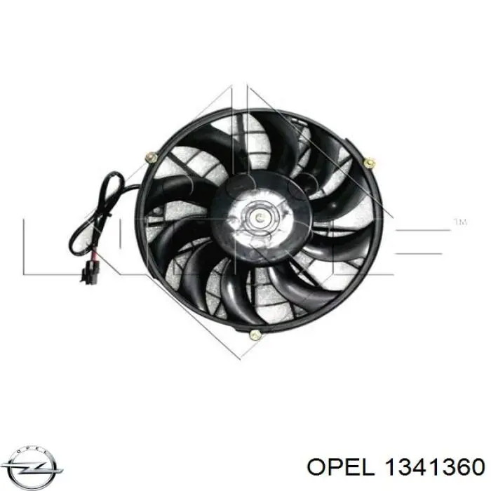 1341360 Opel ventilador (rodete +motor refrigeración del motor con electromotor completo)