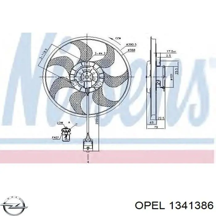 Comprar 1341386 Opel Ventilador del motor