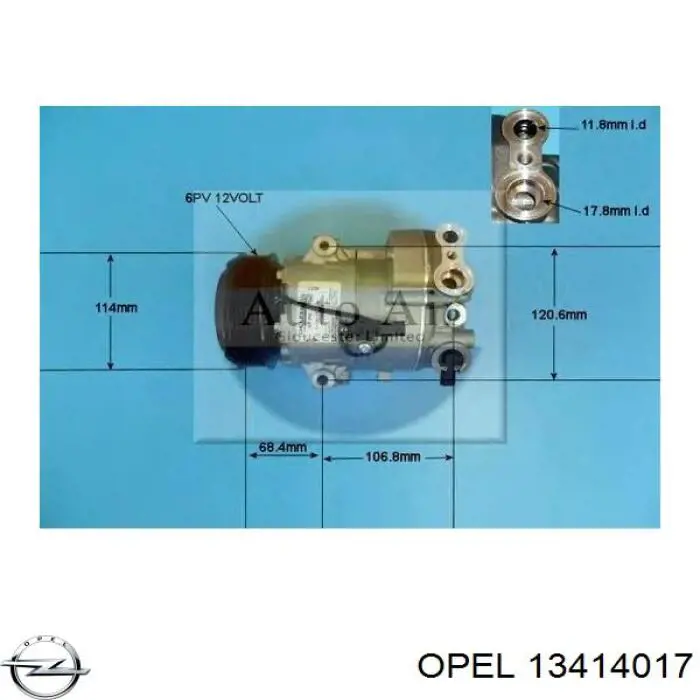 13414017 Opel compresor de aire acondicionado