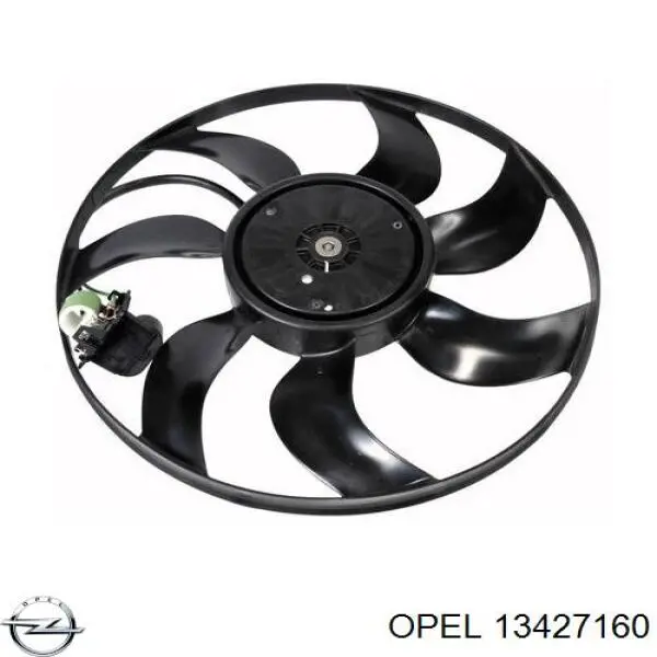 13427160 Opel ventilador (rodete +motor refrigeración del motor con electromotor completo)