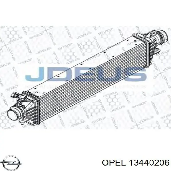 13440206 Opel radiador de aire de admisión