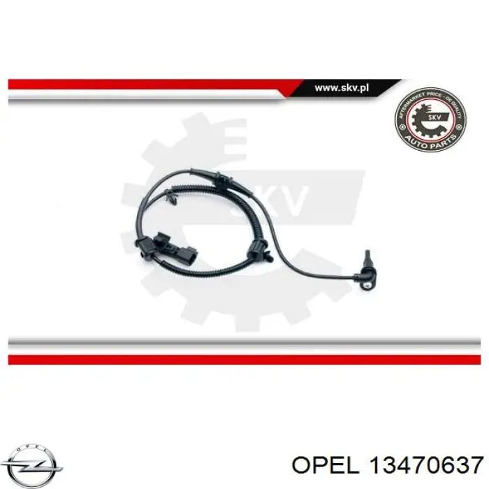Sensor ABS 13470637 Opel