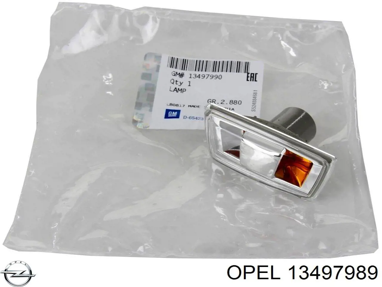 13497989 Opel luz intermitente guardabarros derecho