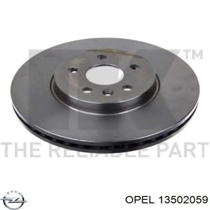 Disco de freno 13502059 Opel