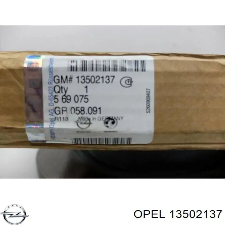 13502137 Opel disco de freno trasero