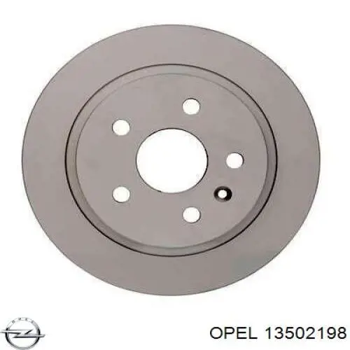 Disco de freno trasero 13502198 Opel