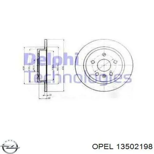 Comprar 13502198 Opel Disco de freno trasero