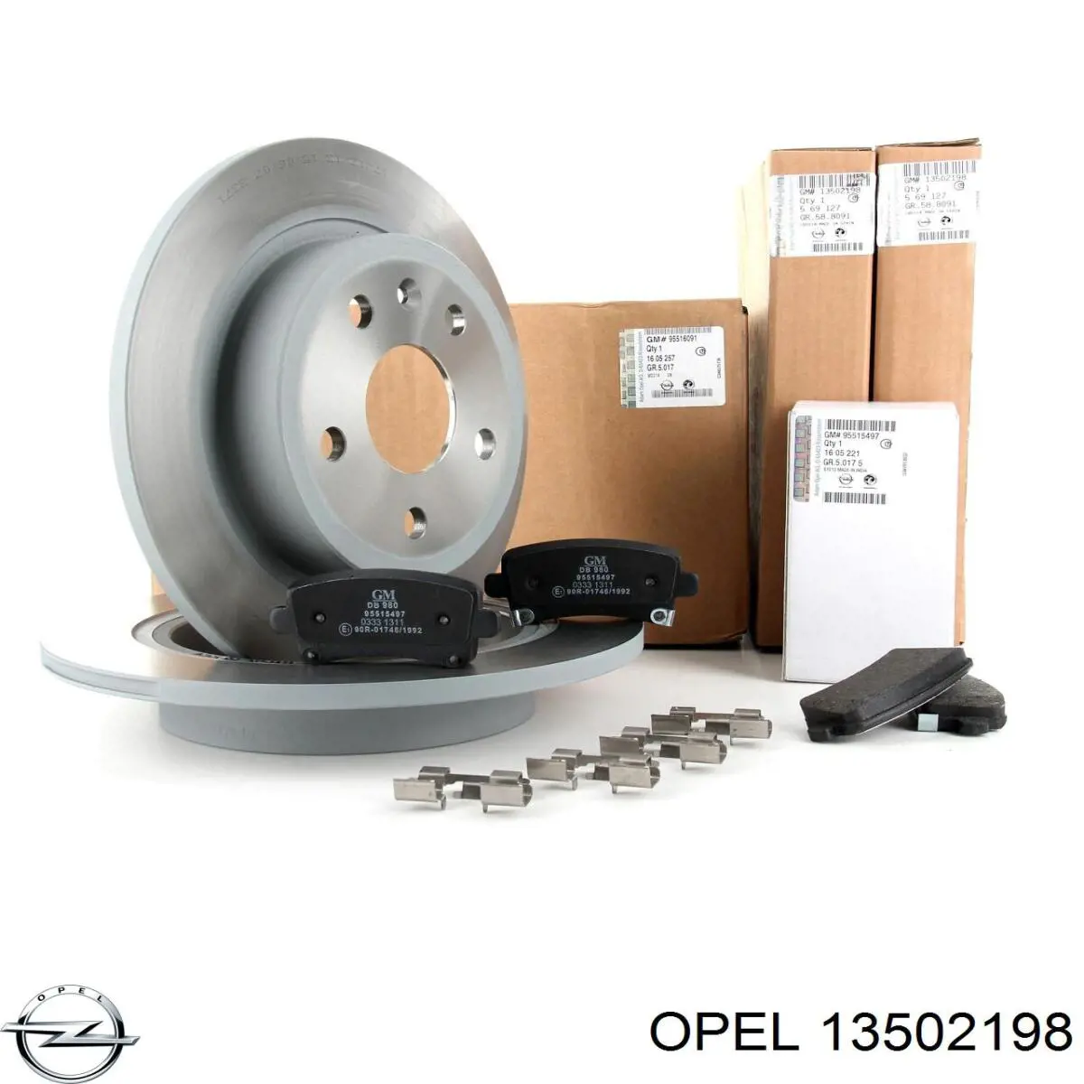 13502198 Opel disco de freno trasero