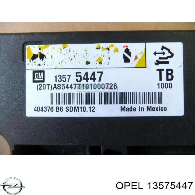 Módulo de control de airbag Opel 13575447 precio, desde 53,72 EUR