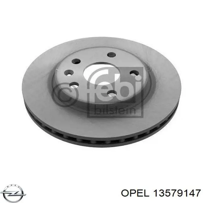 13579147 Opel freno de disco delantero