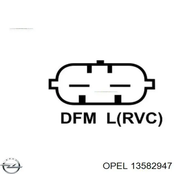 13582947 Opel regulador de rele del generador (rele de carga)