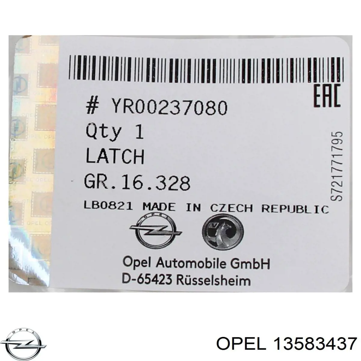 Comprar 13587640 General Motors Cerradura de puerta de maletero