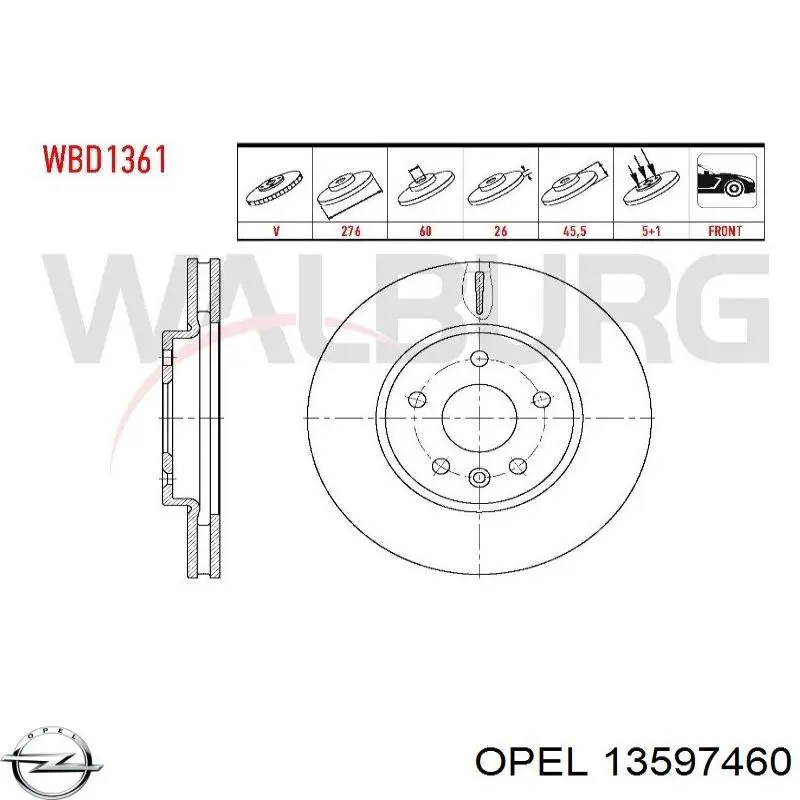 Frenos delanteros Opel 13597460 precio, desde 44,39 EUR